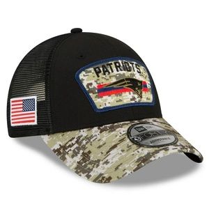 New Era New England Patriots Salute To Service Trucker 9FORTY Adjustable Hat